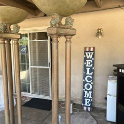 VINTAGE LION FLOOR LAMPS (7 Feet) “OBO “ ‘“””SERIOUS BUYERS ONLY””””””””””