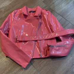 PrettyLittleThing US 2 Party Moto Latex Jacket