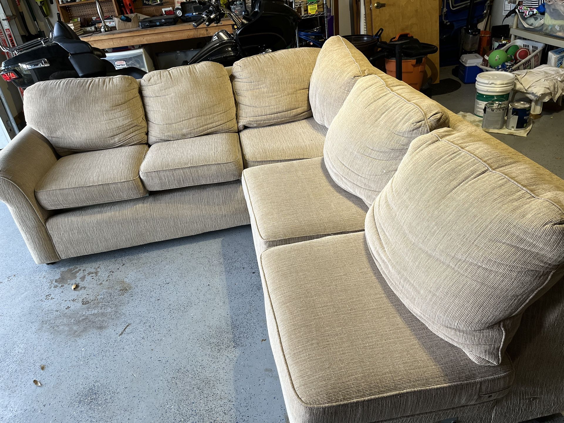 Sectional Beige Couch-FREE