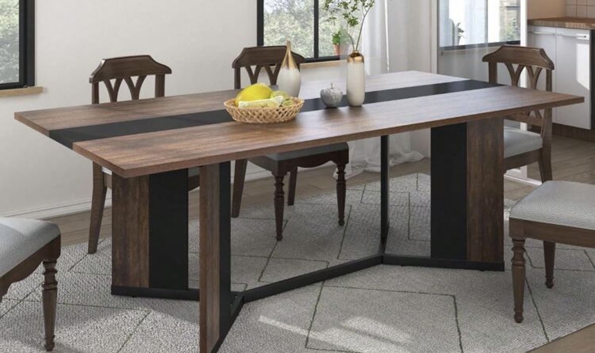 Dining Table Wood Table Top Brown