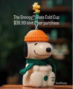 New snoopy glass
