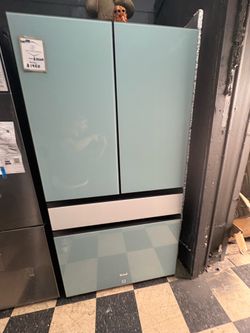 Samsung Bespoke Refrigerator in White and Blue Glass 🎃