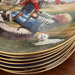 Porcelain Plates 1.00 Each 8 Inches Wide