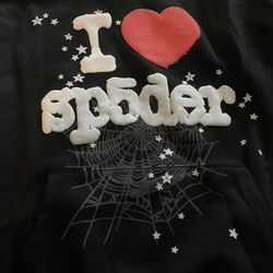Black I Heart Spider 