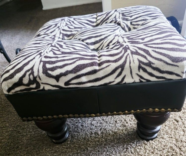 Zebra Foot Stool