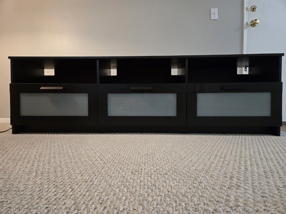 IKEA BRIMNES TV Unit | Modern Media Console w/ 3 Drawers - Black - Excellent Condition