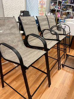 4 Outdoor Bar Stools Patio Furniture