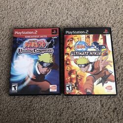 Naruto Ultimate Ninja 2 & Naruto Uzumaki Chronicles PS2 PlayStation Bandai Sony