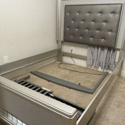 gray light up bed frame for sale 