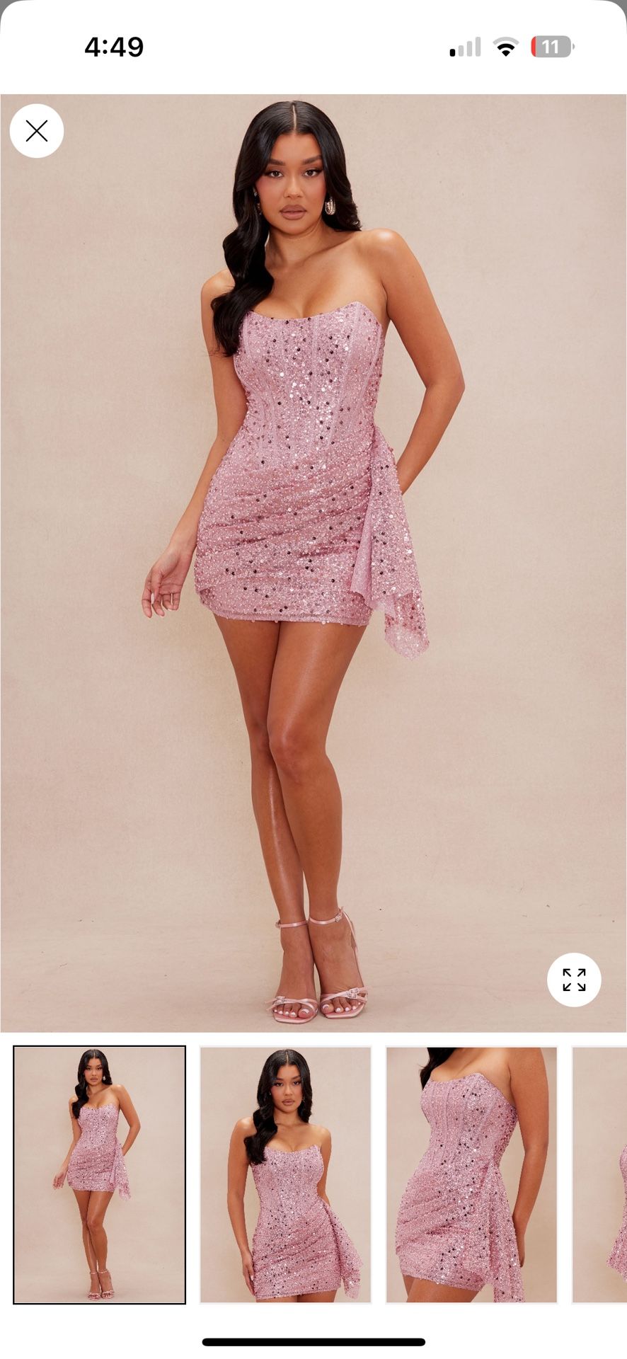 New never worn Pink fashion nova dress