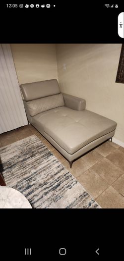 Vinyl cream color sofa