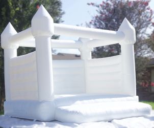 White modern bounce house