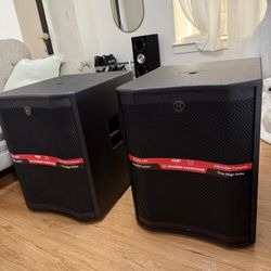 (2) Harbinger VARI VS18 18" Powered Subwoofer New Never Used