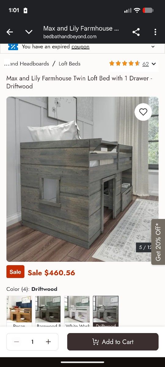 Twin Loft Bed New In Box Never Opened