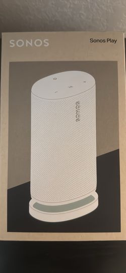 Sonos Play - Portable Bluetooth Speaker with WiFi, Alexa, 24-Hour Battery Life, Charging Base - White
