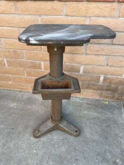 Vintage industrial cast iron work station  stand