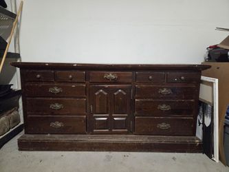 Antique wood dresser