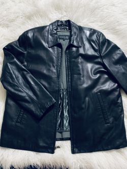 Men’s leather extra large Couture jacket coat