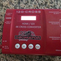 Brand New Decimator Design DD-12G-CROSS 4K HDMI/SDI Cross Converter Brand New Decimator Design DD-12G-CROSS 4K HDMI/SDI Cross Converter 