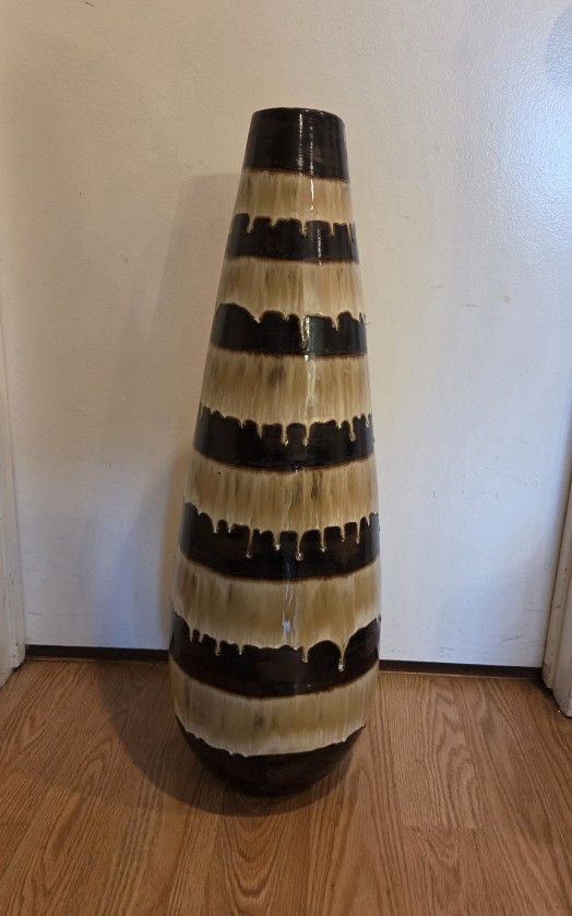 Vintage Oversized Ceramic Floor Vase Pottery