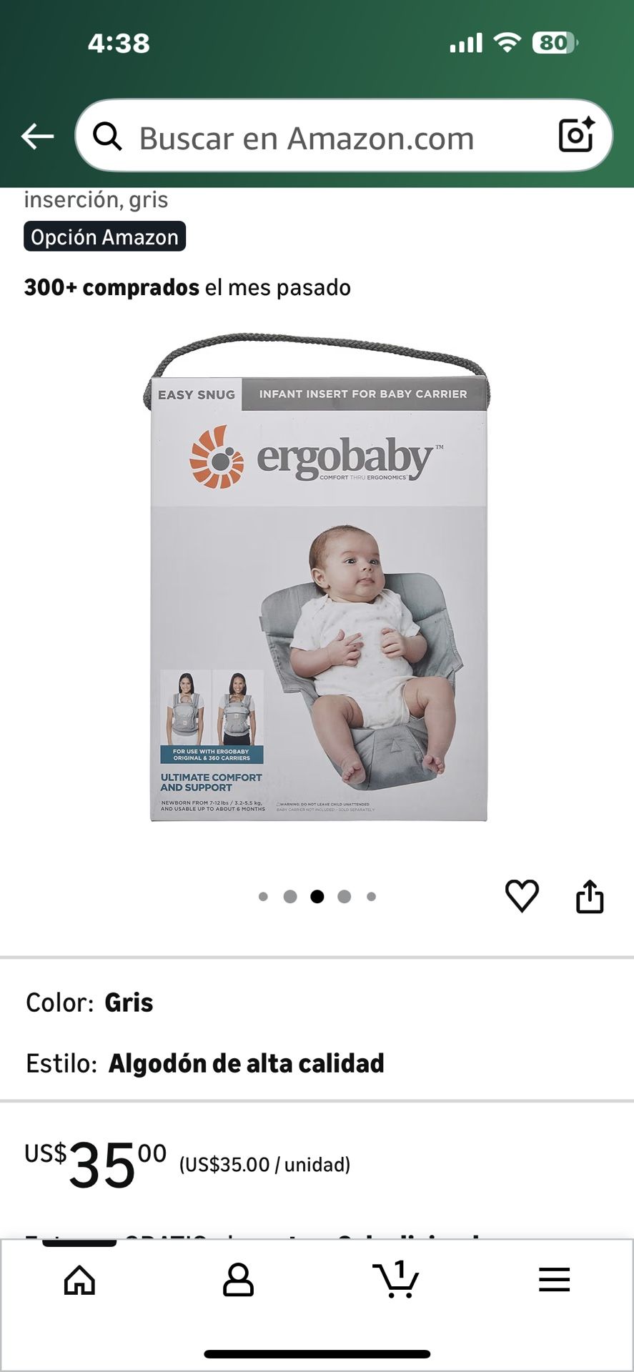 Inserto De Asiento Ergobaby