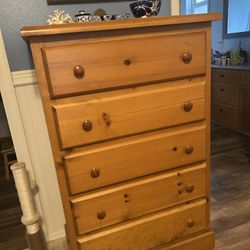 5 Drawer Wood Dresser 