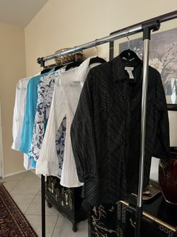 5 Women’s - 3/4 Sleeve Blouses - Size Large/XL -Size 14/16 - Set Of 5 Dress Shirts $35