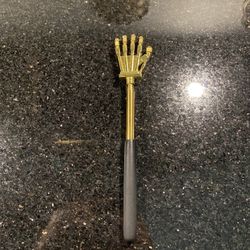 Stainless Steel Gold Tone Extendable Scratcher Soft Back Handle Portable 9-23”L