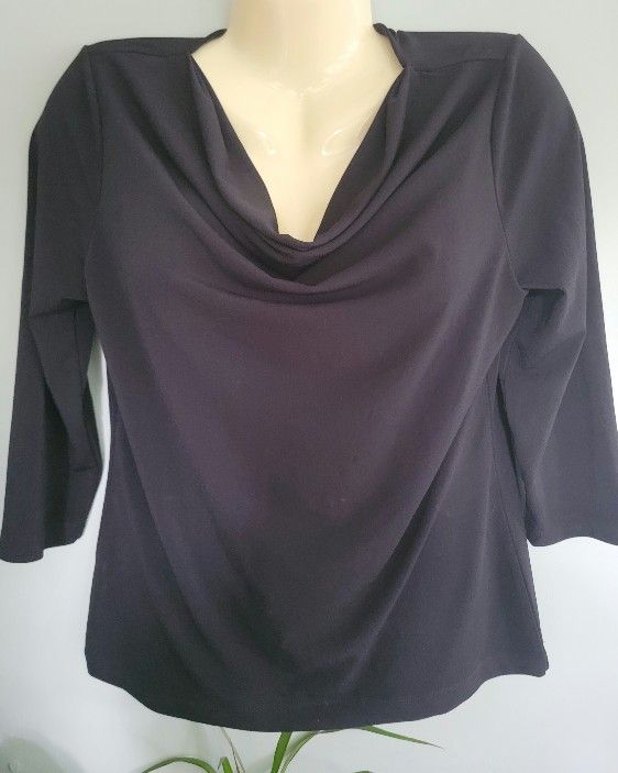 Chico's Easywear NWT Black WOMENS TOP Chico's 2 Or Women's 12