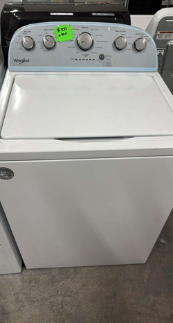 Whirlpool Top Load Washer – White, Dial Controls, Clean