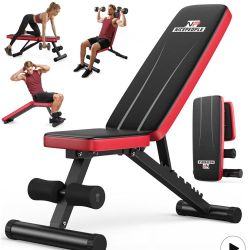 NICEPEOPLE Basic Weight Bench for Home Gym, 8 Backrests Adjustable Bench with 660LBS Weight Capacity for Chest Shoulders Arms Muscles, Foldable and Co