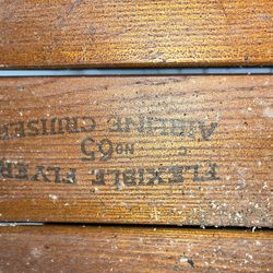 Vintage number 65 toboggan sled