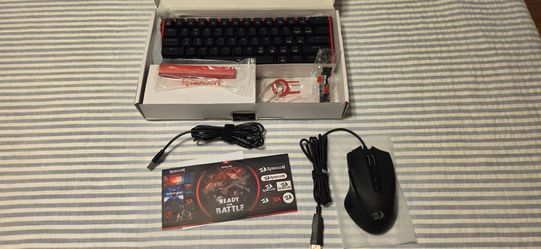Redragon CB201 Gaming Keyboard & Mouse Combo, 61 Keys K617 Wired RGB Gaming Keyboard and 8000 DPI Wired M612 Gaming Mouse Bundle, Black