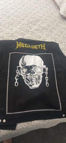 Megadeath sleeveless jean jacket- black 3XL