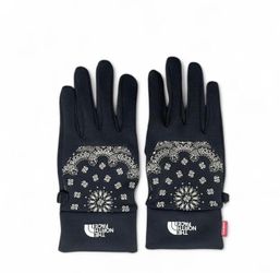 Supreme x TNF Black Bandana Gloves 2014