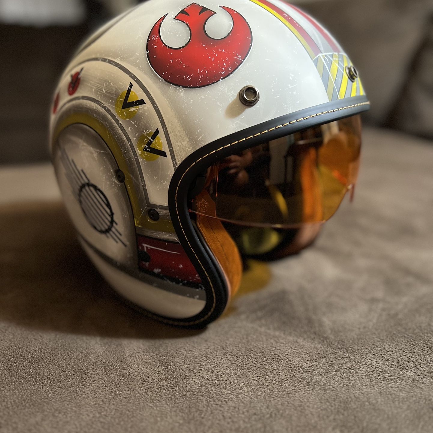 buy star wars motorcycle helmet Ewok Hunter Scout Trooper Replica Squadrons Tie Pilot Helmet—premium design Star Wars Motorcycle Helmets -