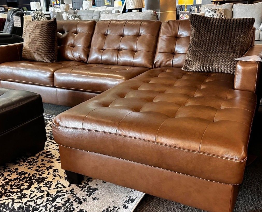 OM• $38 Initial • Brand New Baskove Leather Sectional