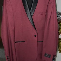 Bellio burgundy and black tuxedo