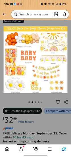 Baby shower decor