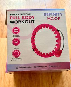 Infinity Hoop Weighted Fitness Hula Hoop Adjustable Exercise Hoop Blue