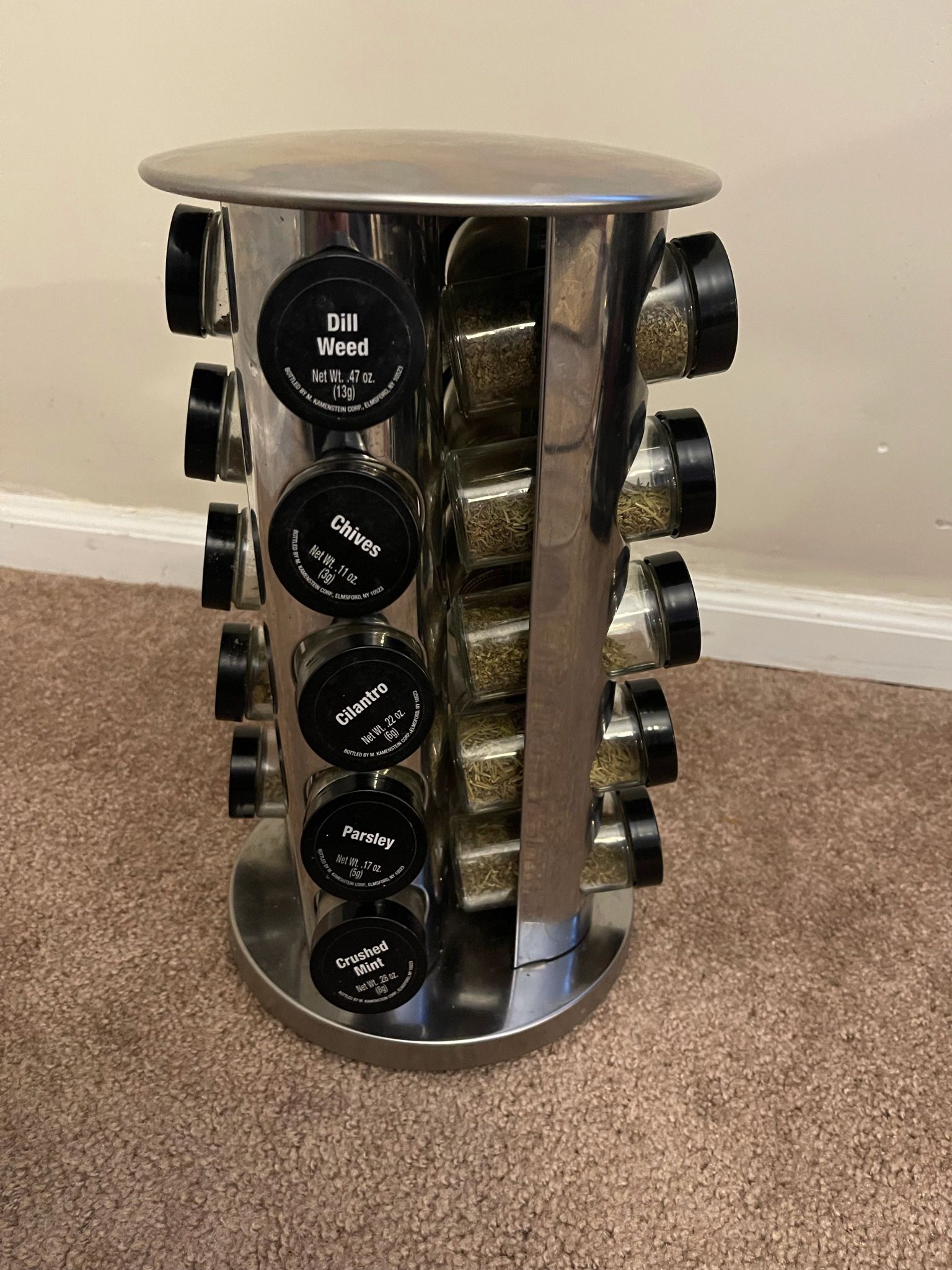 Rotating 20-slot Spice Rack