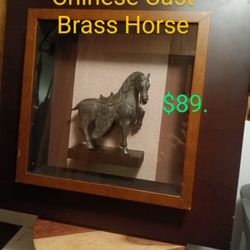 #844... Chinese Cast Bronze Horse