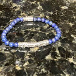 Effy Men’s Sodalite Bead Bracelet W blue exotic stones