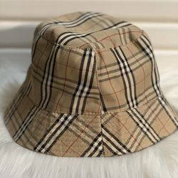 Burberry Beige Check Bucket Hat