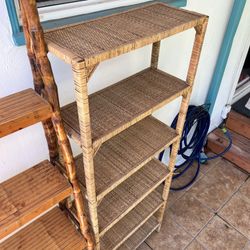 Bamboo rattan Shelf 
