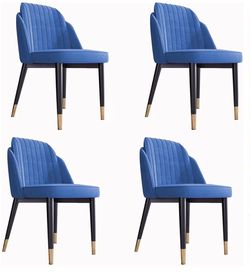 8 Modern Velvet Dining Chairs - New in Box