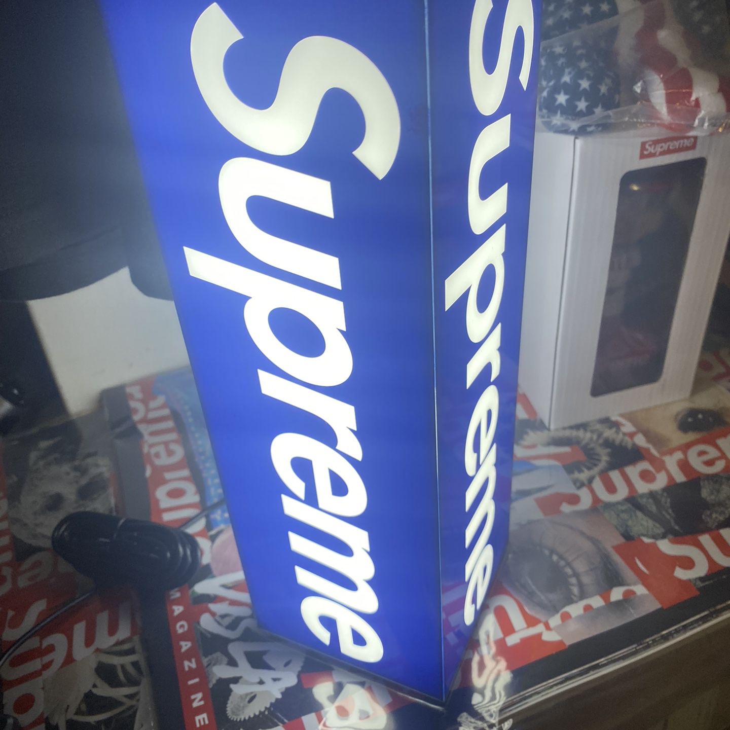 Supreme Box Logo Lamp Blue