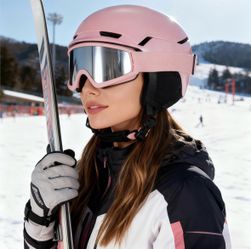 Ski Helmet With Goggles Set