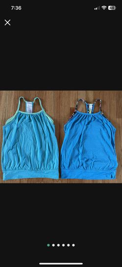 Girls IVIVVA (LULULEMON) Blue Tank Tops Size 12