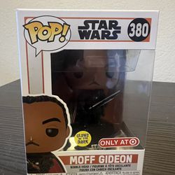 VAULTED EXCLUSIVE GLOW Moff Gideon Funko Pop Bobblehead #380 Star Wars Disney